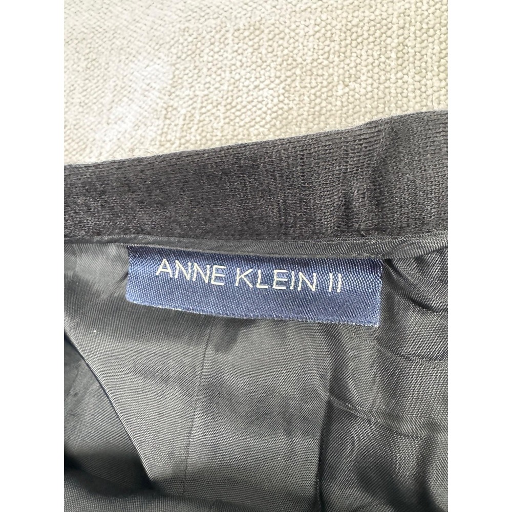 Vintage Anne Klein II Skirt Womens 6 Black Wool Pencil Knee Length Lined Career - Picture 3 of 8